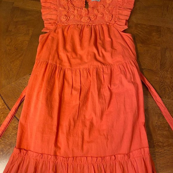 St. Roche Kite Dress in Burnt Orange Size 6 - Picture 6 of 13